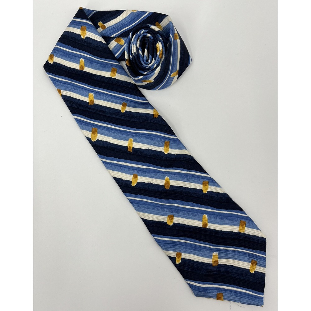 Serica Fine Italian Silk Vintage NOS Artsy Abstract Necktie Tie 56" x 4"